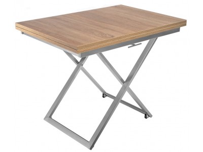 Стол-трансформер Modest (Дуб сонома/опоры хром лак)