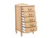 Комод "Джульетта" узкий 5 ящ.(светлый дуб) Вис
