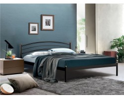 Кровать ЭКО+ (120х200/металлическое основание) Черный