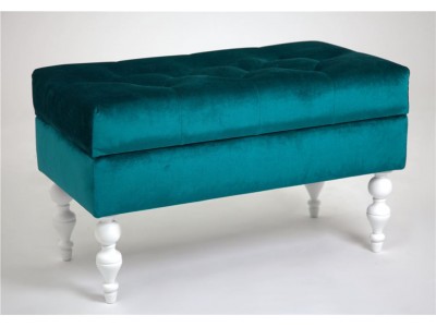 Банкетка Виктория (эмаль белая / 23 - изумрудный)