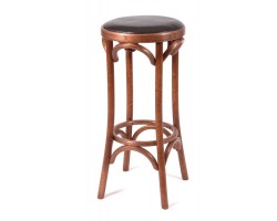 Табурет барный 750 Венский мягкий (средний тон, экокожа коричневая)