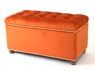 Банкетка Chester VS-03 сундук TOGAS (COL 56 терракотовый/ноги темный орех) велюр