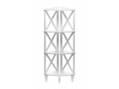 Этажерка-стеллаж угловая "Джульетта"-3 (молочный дуб) Вис Этажерка-стеллаж угловая "Джульетта"-3 (молочный дуб) Вис