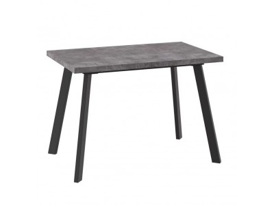 Стол раздвижной БОРГ-110(142)х70 Дымчатая керамика/Чёрный