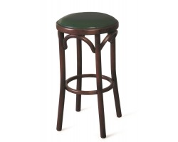 Табурет барный 650 Венский мягкий (темный тон, экокожа Зеленая)