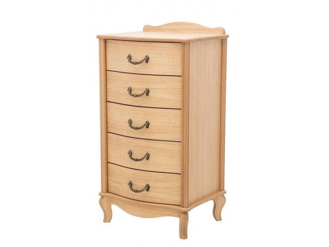 Комод "Джульетта" узкий 5 ящ.(светлый дуб) Вис