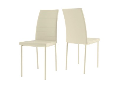 ВИНС Стул Кремовый/Кремовый, экокожа