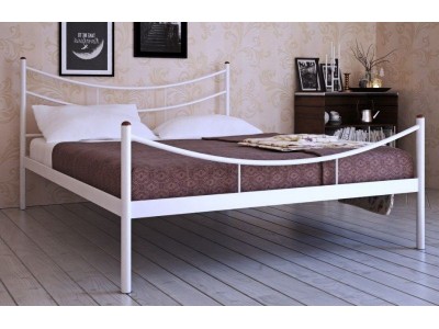 Кровать двуспальная "Luna" (160х200/металлическое основание) Белый Кровать двуспальная "Luna" (160х200/металлическое основание) Белый