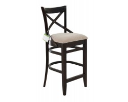 Стул полубарный с мягким сиденьем "Соло" венский (Тон 8 Венге / ткань Вивальди 04)