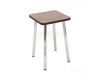 Табурет на хромированных ногах (1641Песок/кромка венге) ноги Хром
