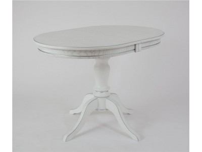 Стол "Капелла-2" (цвет Белый / патина серебро/шпон дуб) Тип 2