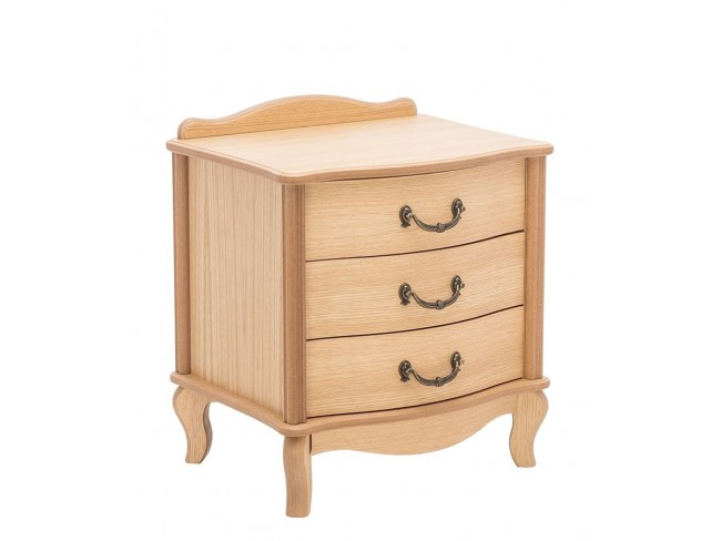 Прикроватная тумбочка Джульетта 3 ящика (Светлый дуб)