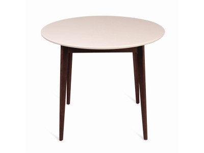 Стол Рэй-d900 (темный тон / слоновая кость 9001) Круглый