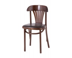 Стул "Астра классик" мягкий (Темный тон, экокожа коричневая)