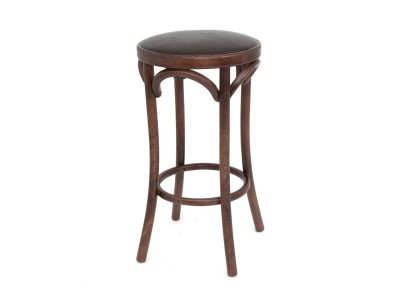 Табурет барный 650 Венский мягкий (темный тон, экокожа коричневая)