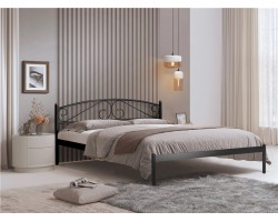 Кровать двуспальная Флоренция (180х200/металлическое основание) Черный