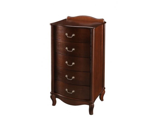 Комод "Джульетта" узкий 5 ящ.(орех ) Вис
