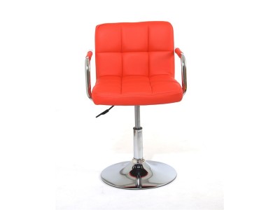 Стул ARNO с подлокотниками (PU RED / Хром) БАЗОВЫЙ