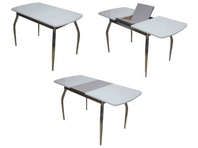 Стол НАДИА ПО (Белый/стекло)