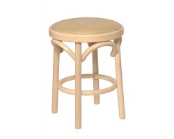 Табурет Венский мягкий (беленый дуб, экокожа бежевая)