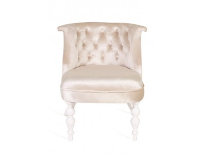 Кресло Бархат (эмаль белая / 30 - бежевый)