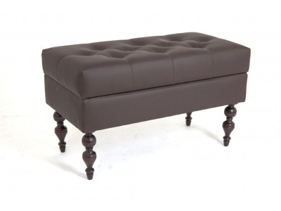 Банкетка Виктория (темный тон / кожзам 1 шоколад)