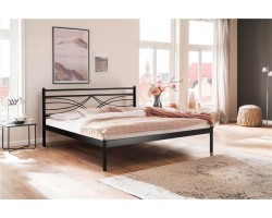 Кровать двуспальная Мираж 160х200 (металлическое основание/Черный)
