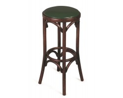 Табурет барный 750 Венский мягкий (темный тон, экокожа Зеленая)