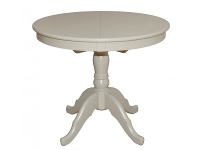 Стол Круглый D1000 (Слоновая кость/массив березы, МДФ, ШПОН)