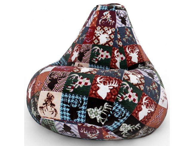 Кресло мешок "Олени Дарк" 2 XL (135x95)