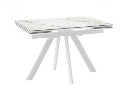 Cтол с керамическим покрытием JACK-120 (CALAKATTA GOLD ST CER/Белый) 120(30+30)х80