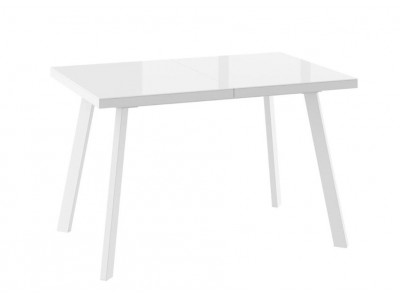 БОРГ-120(160)х80 стол раздвижной со стеклом, Белый/Белый