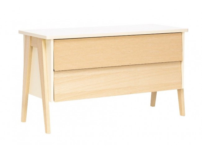 Комод "Сканди" 2 ящ. (Натуральное дерево/дуб шампань)