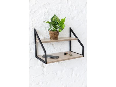 Стеллаж Ангули 250х450 настенный-настольный (ясень шимо светлый) Стеллаж Ангули 250х450 настенный-настольный (ясень шимо светлый)