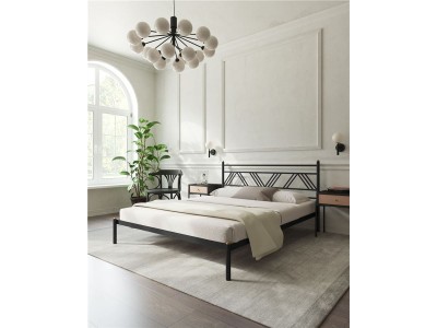 Кровать "Монблан" (160х200/ноги металл/цвет Черный)