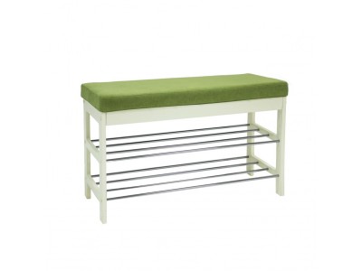 Банкетка "Грейс" (дуб шампань/ткань Verona apple green) Ls