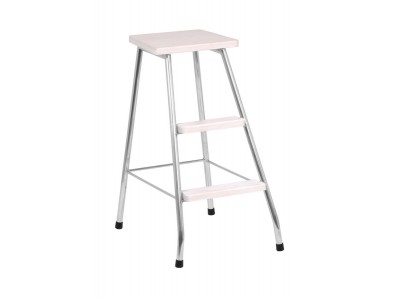 Стул-стремянка (хром/беленая береза)