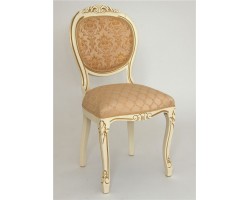 Стул "Орион-2" п/м (Слоновая кость, матовый / Андрис 160/беж) патина золото