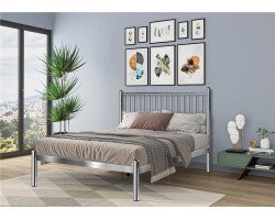 Кровать односпальная АРЗУ (120х200/металлическое основание) Хром