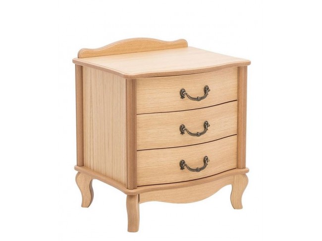 Тумбочка прикроватная "Джульетта" 3 ящ. (светлый дуб) Вис