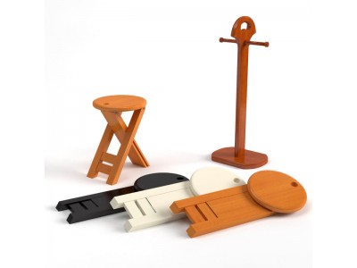 Комплект табуретов "Оливия" (стойка + 4 табурета) Бук