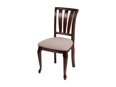 Стул с жесткой спинкой "Кабриоль" (ткань: Вивальди 04/дерево:Тон 7 Орех темный)
