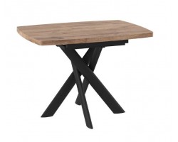Стол Leonel-110 (110/145 х 80 / дуб велингтон / черный)