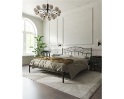 Кровать "Глэдис" без изножья (120х200/ноги металл/цвет Коричневый бархат)