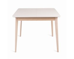 Стол Рэй-0090 (беленый дуб / белая эмаль) Квадратный