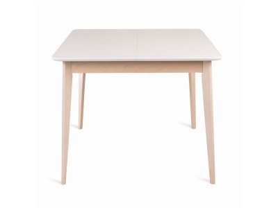Стол Рэй-0090 (беленый дуб / белая эмаль) Квадратный