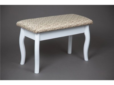 Банкетка из массива березы (ткань Лея/каркас Белый)