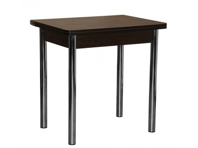 Стол обеденный ЛС-831 (столешница Кожа шоколад 8513/ ноги Хром)