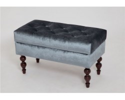 Банкетка Виктория (темный тон / 25 - грязно-голубой)