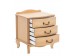 Тумбочка прикроватная "Джульетта" 3 ящ. (светлый дуб) Вис
